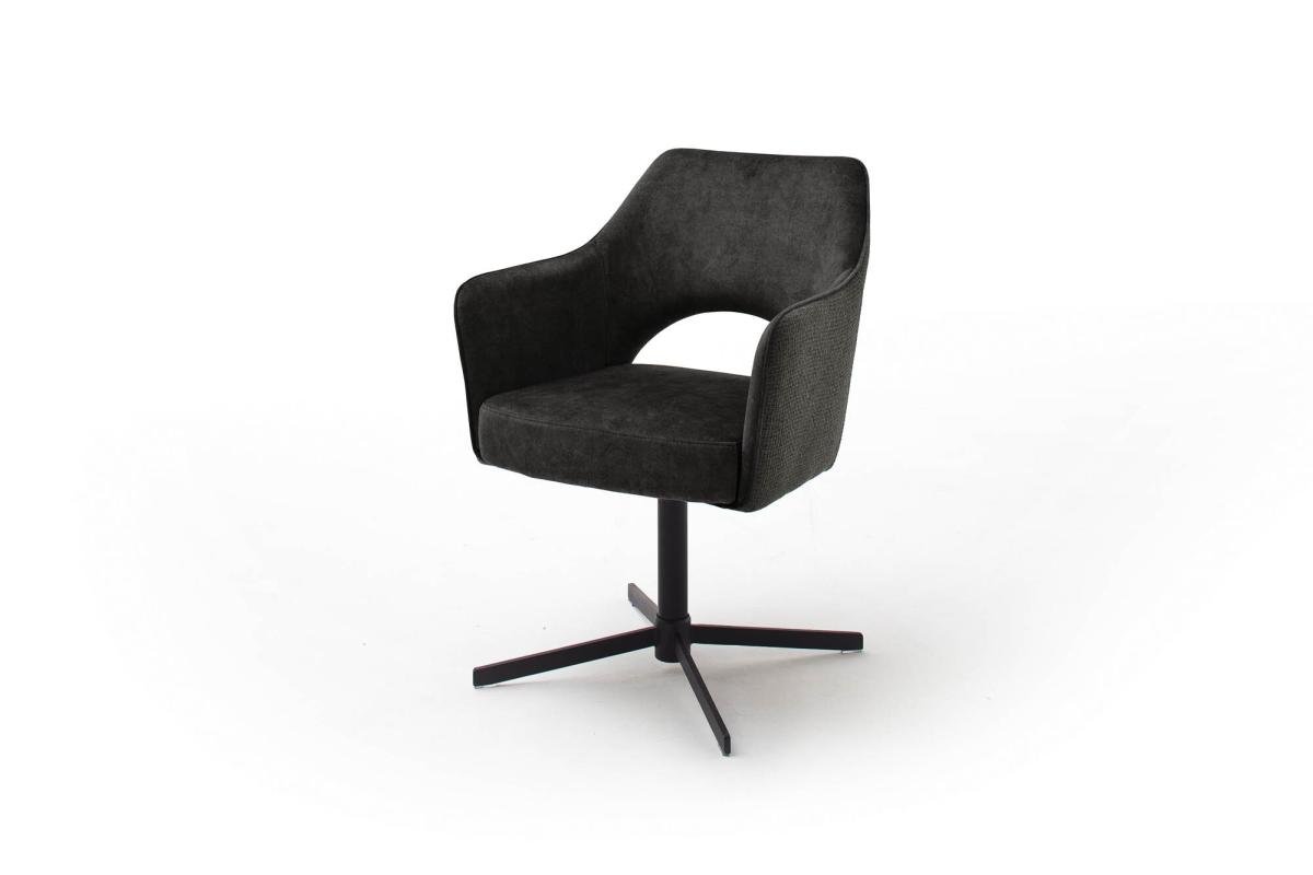 Kreuzfußstuhl mit Armlehnen