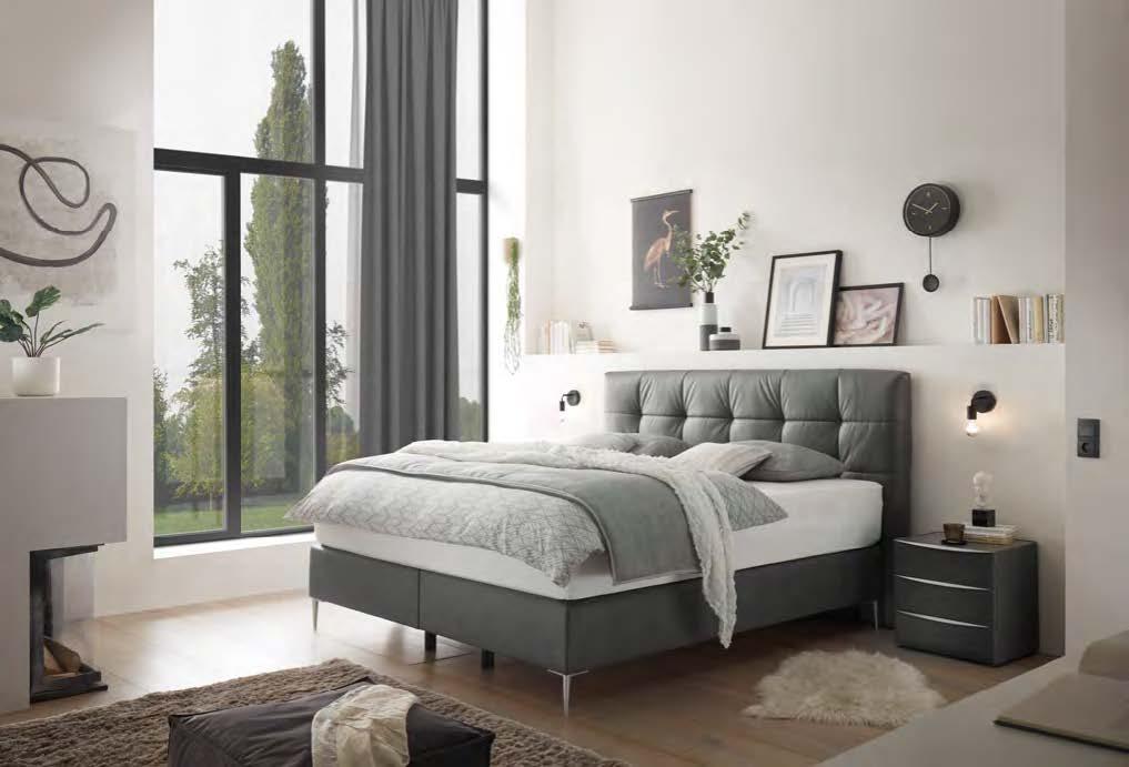 Wähle Dein Boxspringbett in passender Höhe. Kopfteil, Matratze & Füße anpassen. KONKEN berät Dich für erholsamen Schlaf.